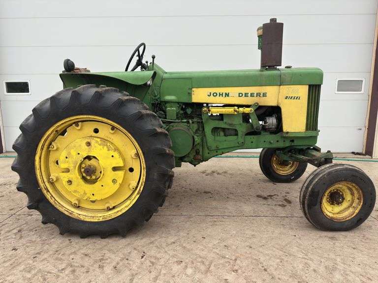 1960 John Deere 730 Diesel Tractor, Pony Start, Wide Front, Power Steering,