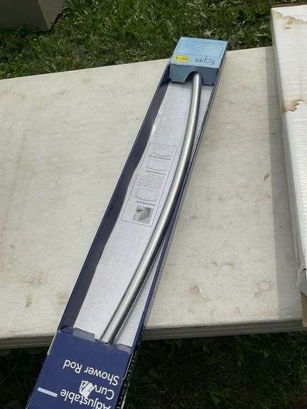2 curved shower curtain bars