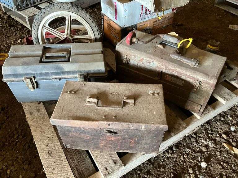 (3) tool boxes w/misc tools