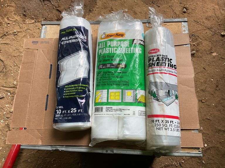 3 rolls of plastic