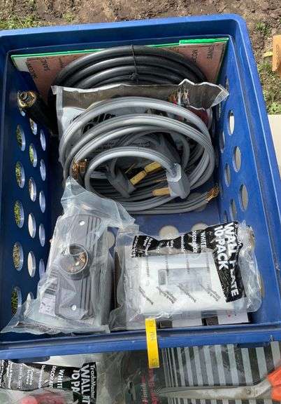 Tote of electrical supplies