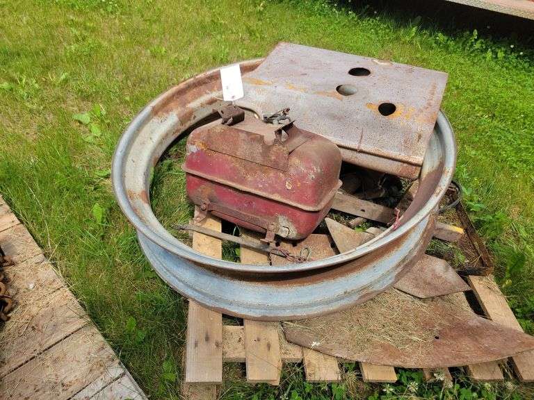 Farmall/Agricultural Equipment Parts - Hood, 8"x36" Rear Tractor Rim, 4 Bol