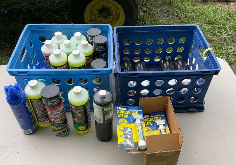2 totes of soap, butane torch tanks