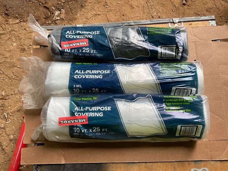 3 rolls of plastic