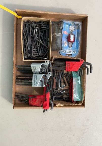 Flat of allen wrenches, hex keys