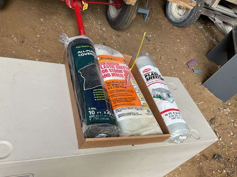 3 rolls of plastic