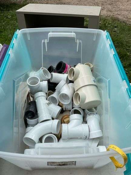 3 totes of PVC parts