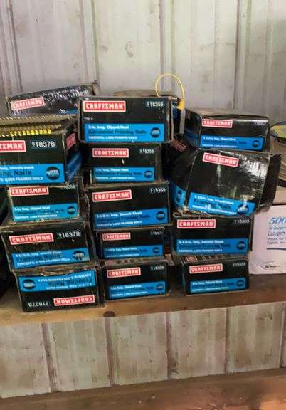 large assortment of craftsman framing nails