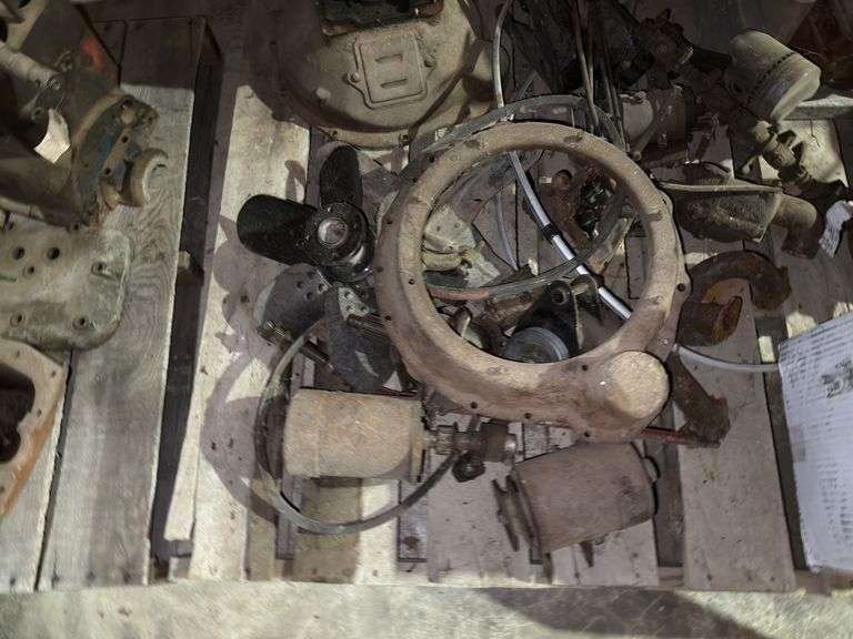 Pallet Of Assorted Model T/A Parts, Engine Block that Is t Free, Transmissi