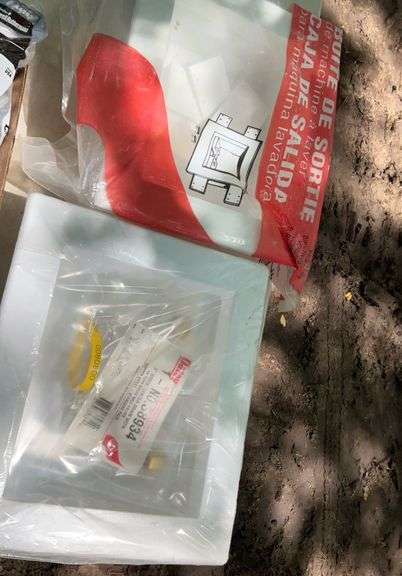 Box of plumbing supplies