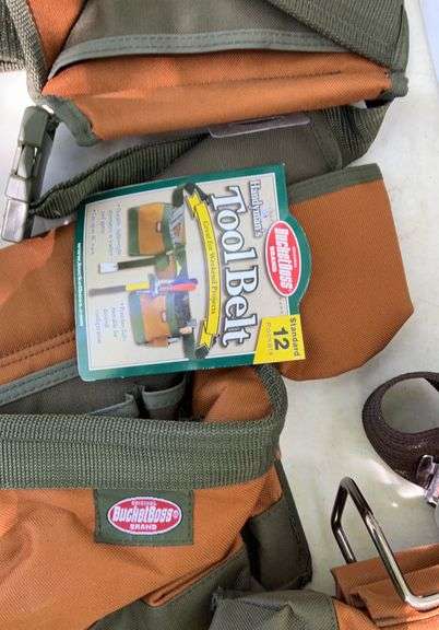 Box of carpenter belts, carbon monoxide detectors
