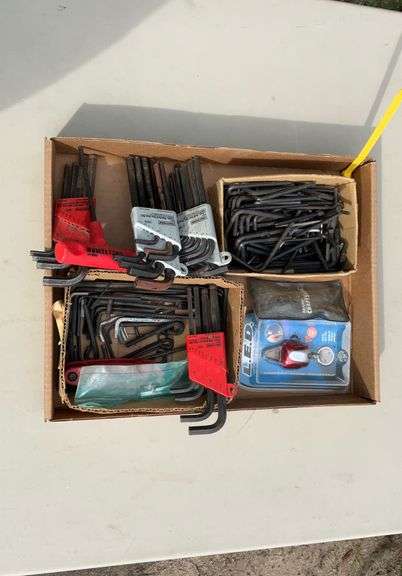 Flat of allen wrenches, hex keys