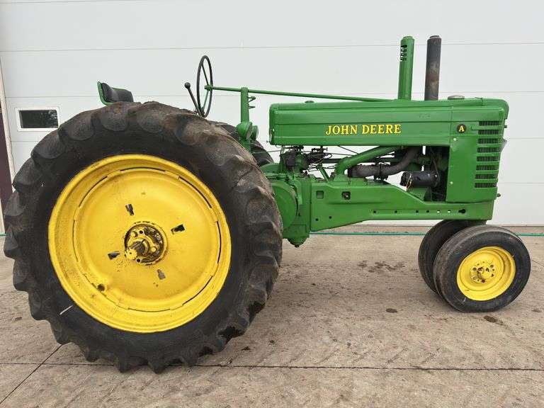 1948 John Deere A Styled Gas Tractor, Electric Start, Narrow Front, Single 