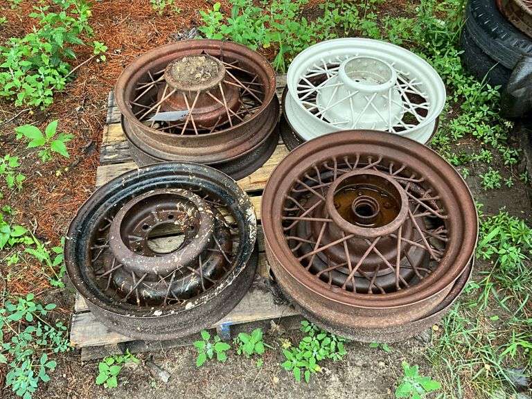 6 Bolt Wire Spoked Rims - Hamilton-Maring Auction Group