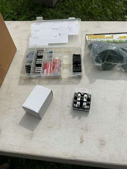 Box of electrical contactors & out door lamp holders