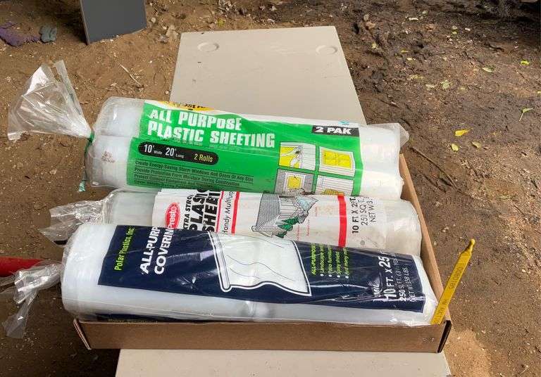 3 rolls of plastic