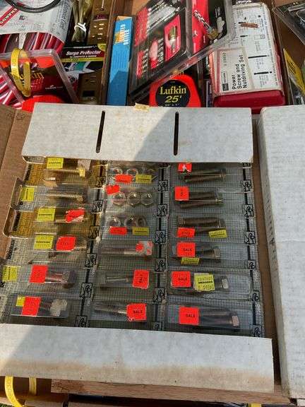 4 boxes of misc nuts & bolts