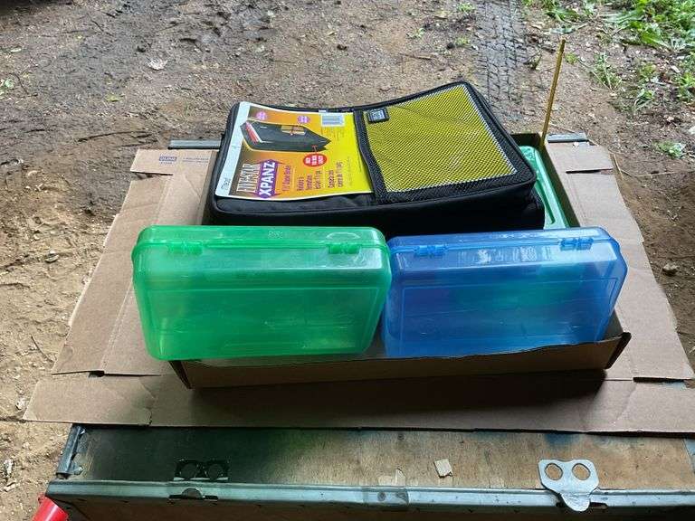 Flat of pencil boxes and three ring binder