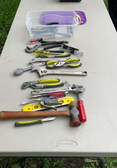 tote of misc tools