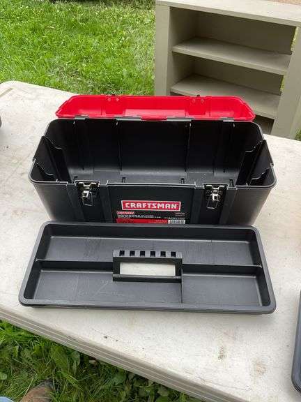 3 plastic tool boxes