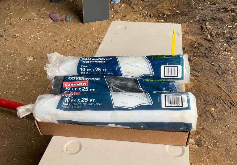 3 rolls of plastic