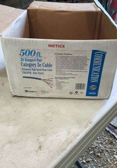 2 spools of telephone wire;