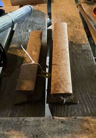 (2) chunks of Railroad iron