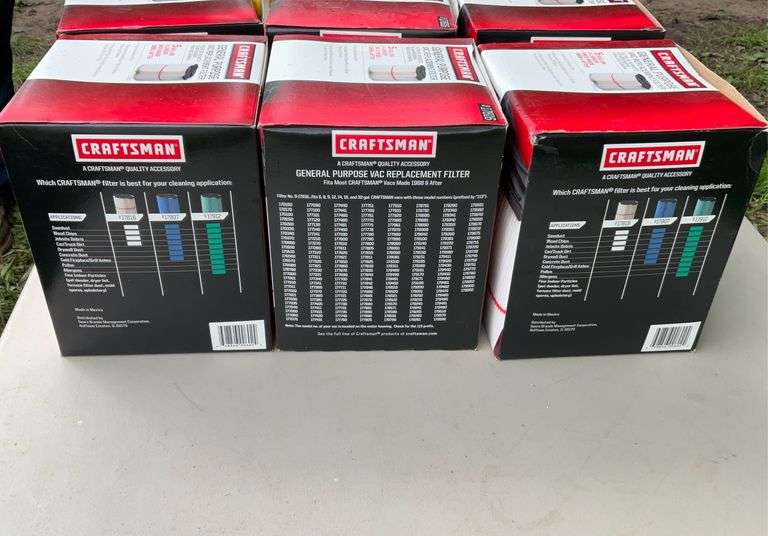 6 -5gallon & larger craftman shop vac filters