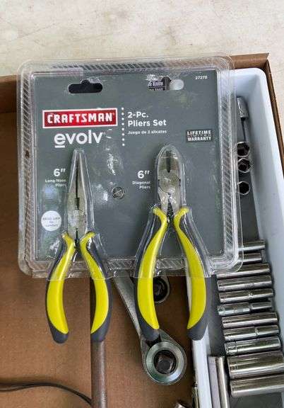 Flat of 3/8 sockets, ratchets, some needing repair