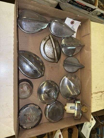 Radiator Cap Hood Ornaments, Gas Caps, for Vintage Automobiles