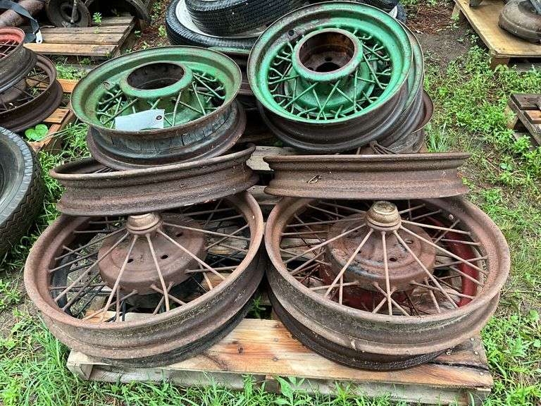 Assorted 5 Bolt Wire Spoked Wheels, 6 Bolt Wire Spoked Wheels