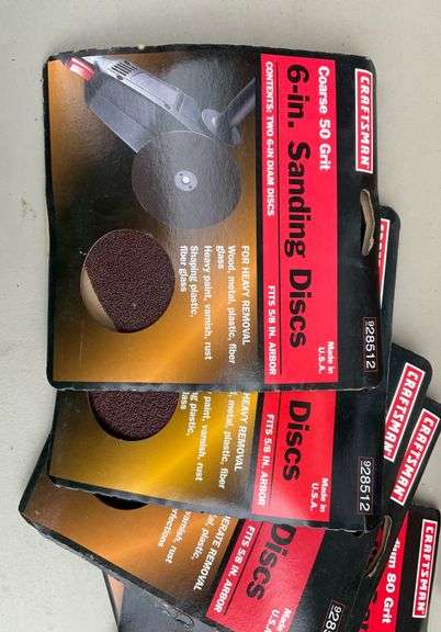 Flat with sanding disks, grill lighters