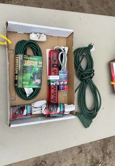Flat of extension cords & power strips