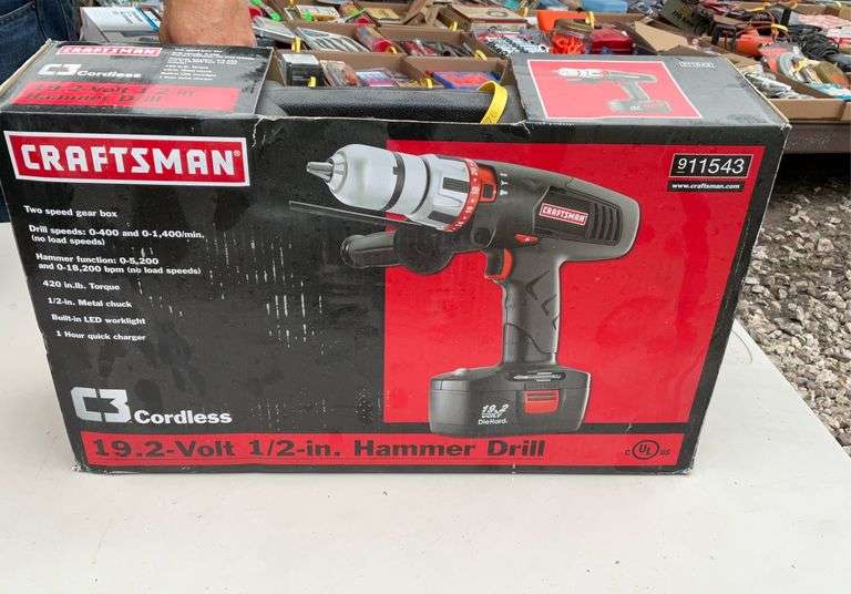 Craftsman19.2V 1/2" hammer drill, New in box