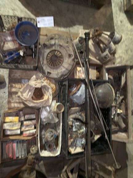 Pallet Of Assorted Model T/A Parts, Pistons, Pressure Plate, Cam, Alternato