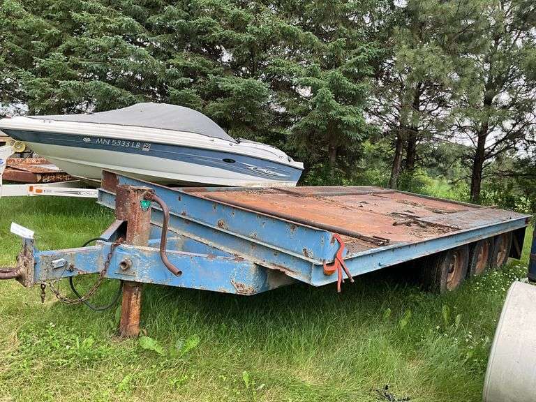 !!!!!1986 Reid-Haul 7’x15’ Deck Over, Tri-Axle Trailer, Pintle Hitch, Steel