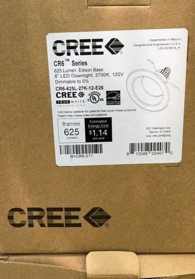 4 - recessed ceiling lights 6" LED