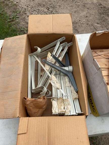 2 boxes of misc brackets & box of wood shims