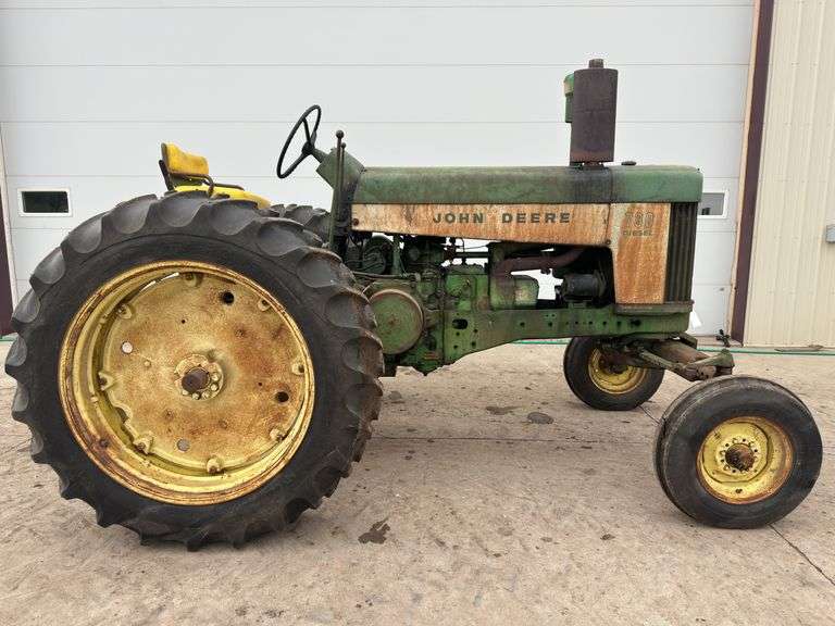 1960 John Deere 730 Diesel Tractor, Electric Start, Wide Front, 15.5x38 Tir