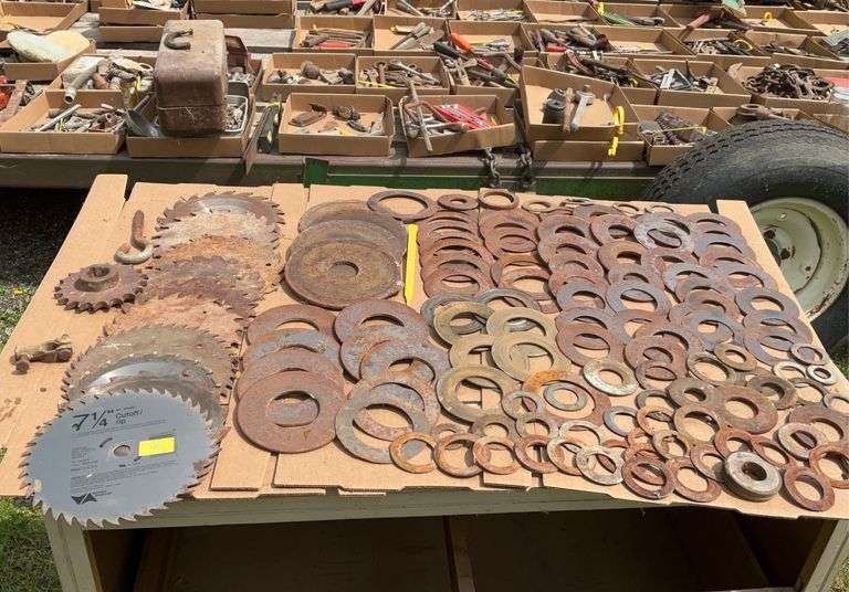 Flat of washers & saw blades