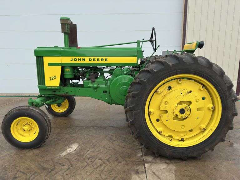 1958 John Deere 720 Gas Tractor, Electric Start, Wide Front, 3pt., Wheel We