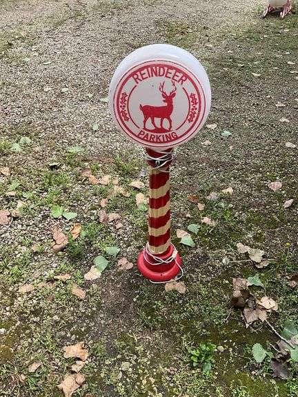 Reindeer Parking Sign Blow Mold
