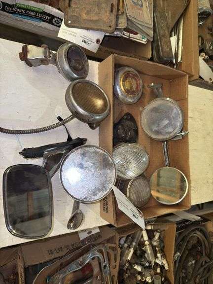Vintage Automobile Mirrors, Lighrs
