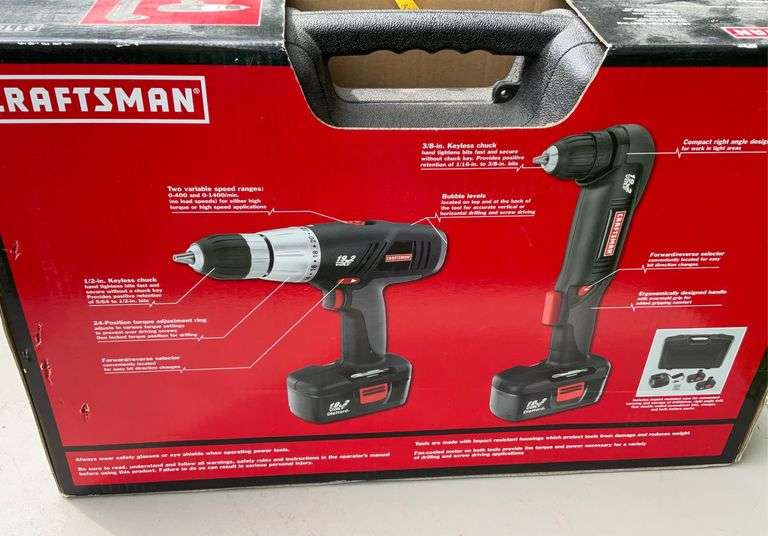 Craftsman 19.2V drill driver & right angle drill
