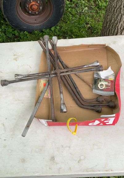Flat of tire irons & tire wrenches