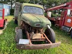 Ford Model 8R8T F-5 Single Axle Truck with 12' Box, Flat Head V-8 (Front pi