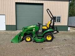 John Deere 1025 R Tractor, 150 One Owner Hrs, MFD,Diesel,60” Auto Connect D