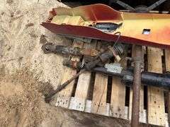 Vintage automobile parts - floor pan, driveshaft, steering sectors, inner f