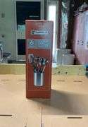 Anchor Hocking pop top storables and kenmore 6 piece stainless steel kitche