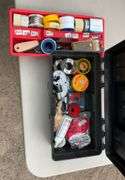Tool box w/misc plumbing supplies